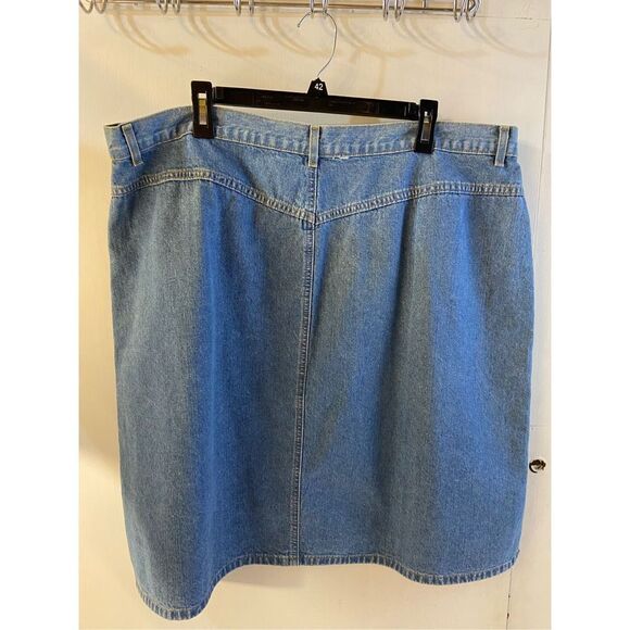 Chic midi denim blue Jean skirt plus 2x Vintage - Picture 1 of 6